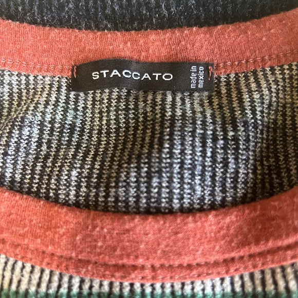 Staccato sweater mute tone stripes long sleeves Sz S - Picture 2 of 4